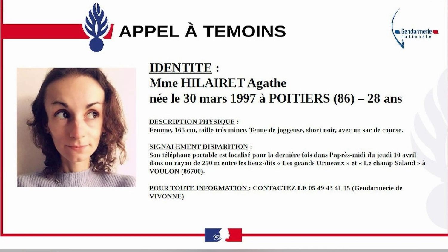 Disparition d’une joggeuse dans la Vienne : le périmètre des recherches se rétrécit