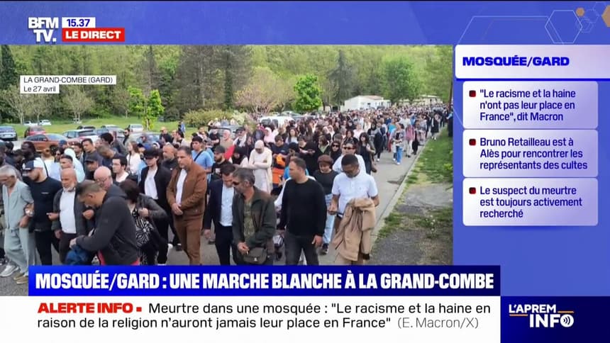 Meurtre dans une mosquée du Gard : Une marche silencieuse pour honorer la victime
